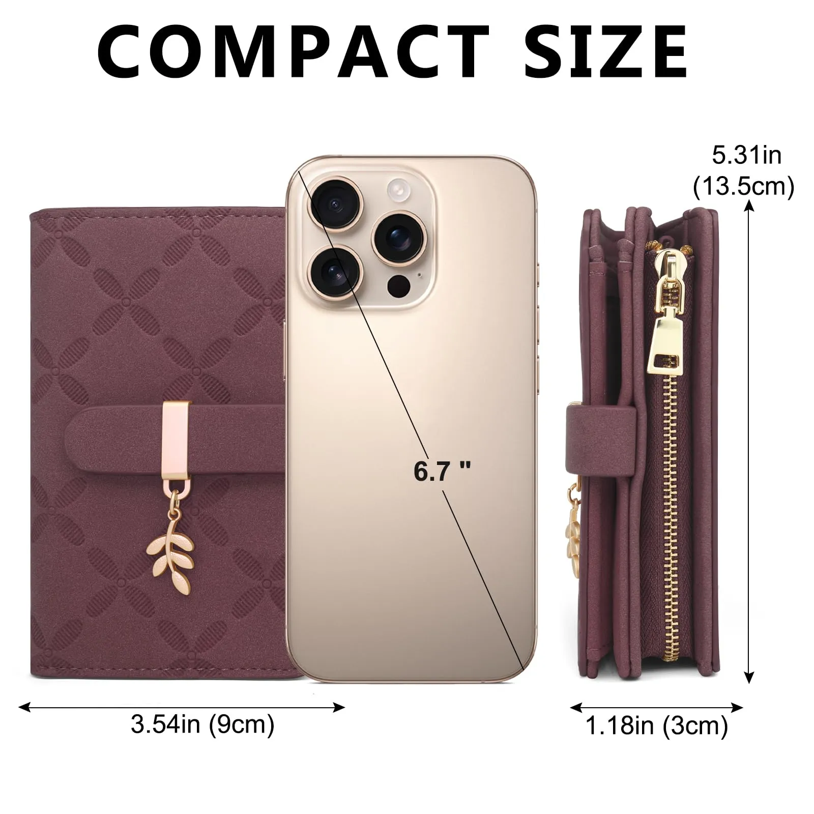 REETEE Portafoglio Donna Piccolo in Pelle con Blocco RFID e Portamonete - immagine 5