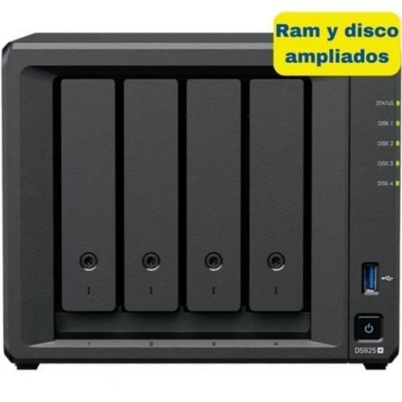 Disco Rigido NAS Interno Synology 16TB SATA DS925 Plus 4 Bay 2.5GbE Ryzen ECC RAID - immagine 1