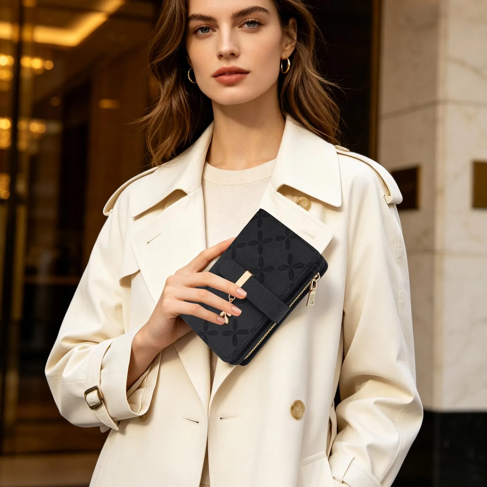 REETEE Portafoglio Donna Piccolo in Pelle con Blocco RFID e Portamonete - immagine 7