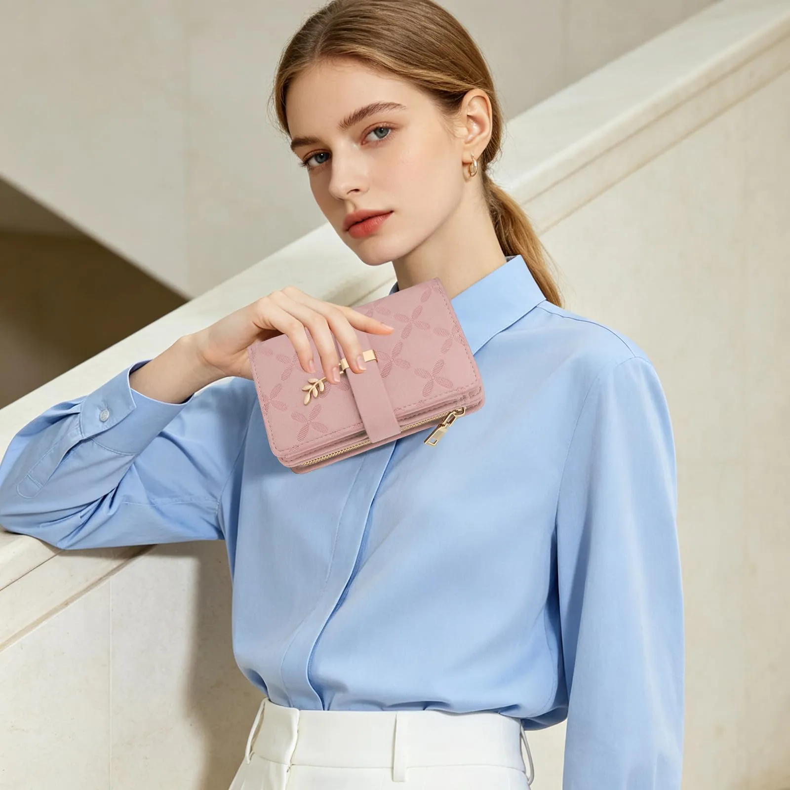 REETEE Portafoglio Donna Piccolo in Pelle con Blocco RFID e Portamonete - immagine 7