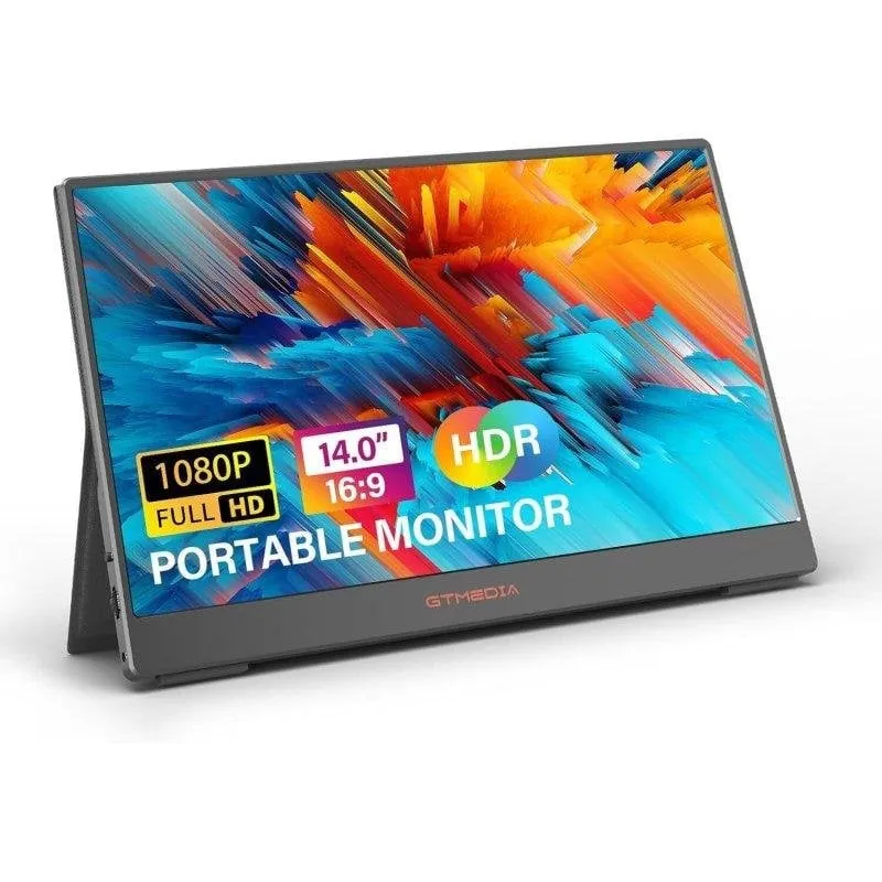 Monitor GTmedia 14" FullHD 60Hz IPS FreeSync Portatile HDR VESA - immagine 1