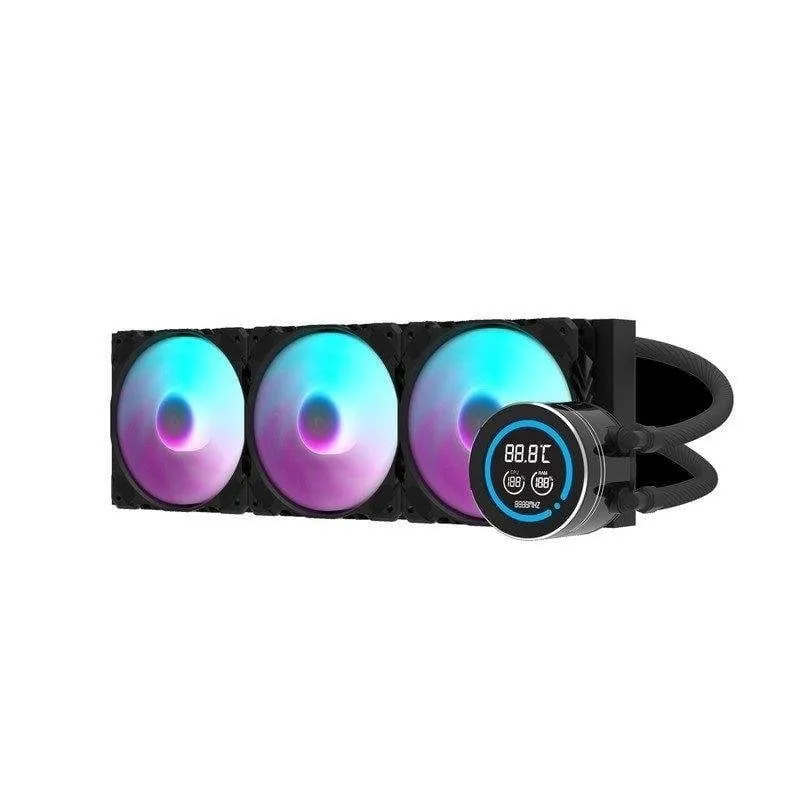 Refrigeración Líquida darkFlash DN360D Black 360mm 3 Ventilatori ARGB Schermo LCD - immagine 1