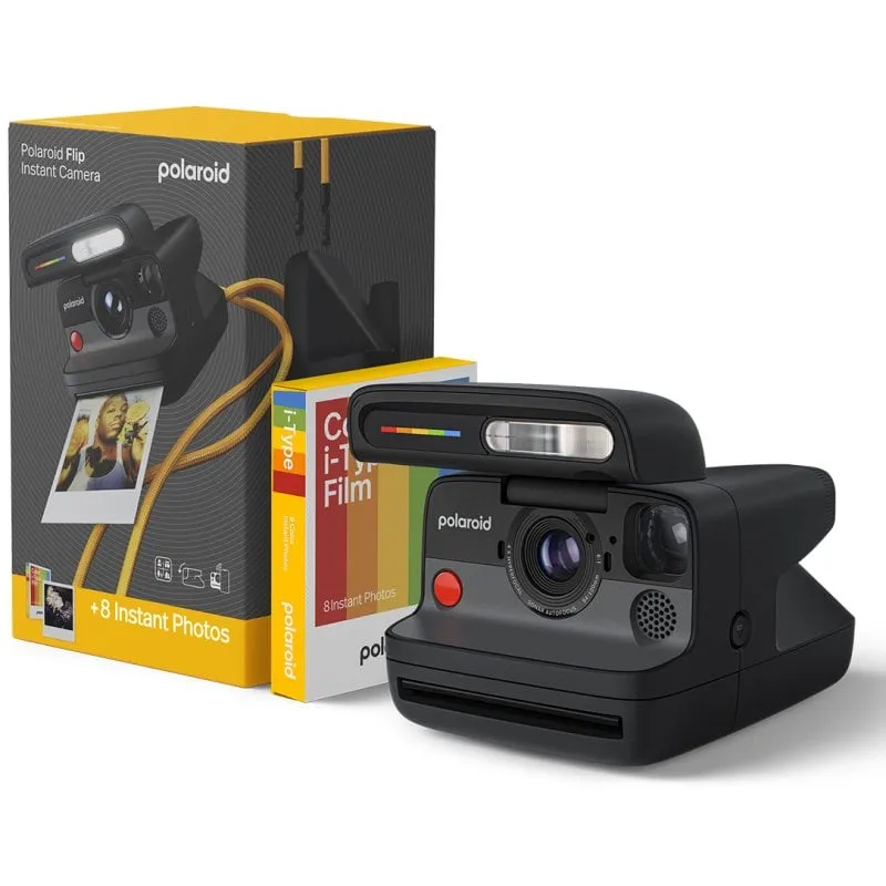 Fotocamera Digitale Polaroid Flip LED 79x79mm Auto Bluetooth Flash Integrato Nero - immagine 1
