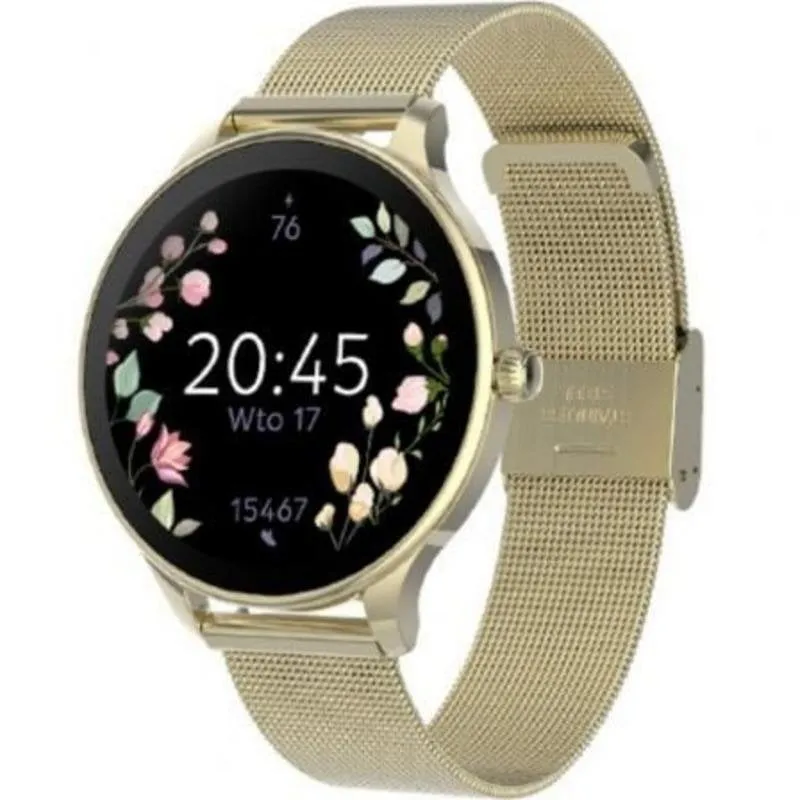 Forever Velora SB-306 Bluetooth 38mm AMOLED Oro IP67 Monitor Frequenza Cardiaca e Sonno - immagine 1