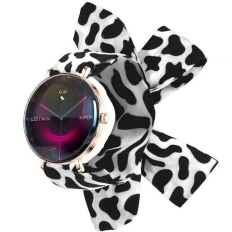 Forever SB-370 Lucca Bluetooth 46mm AMOLED Oro Rosa IP68 Cardio Sonno Notifiche Donna - immagine 1