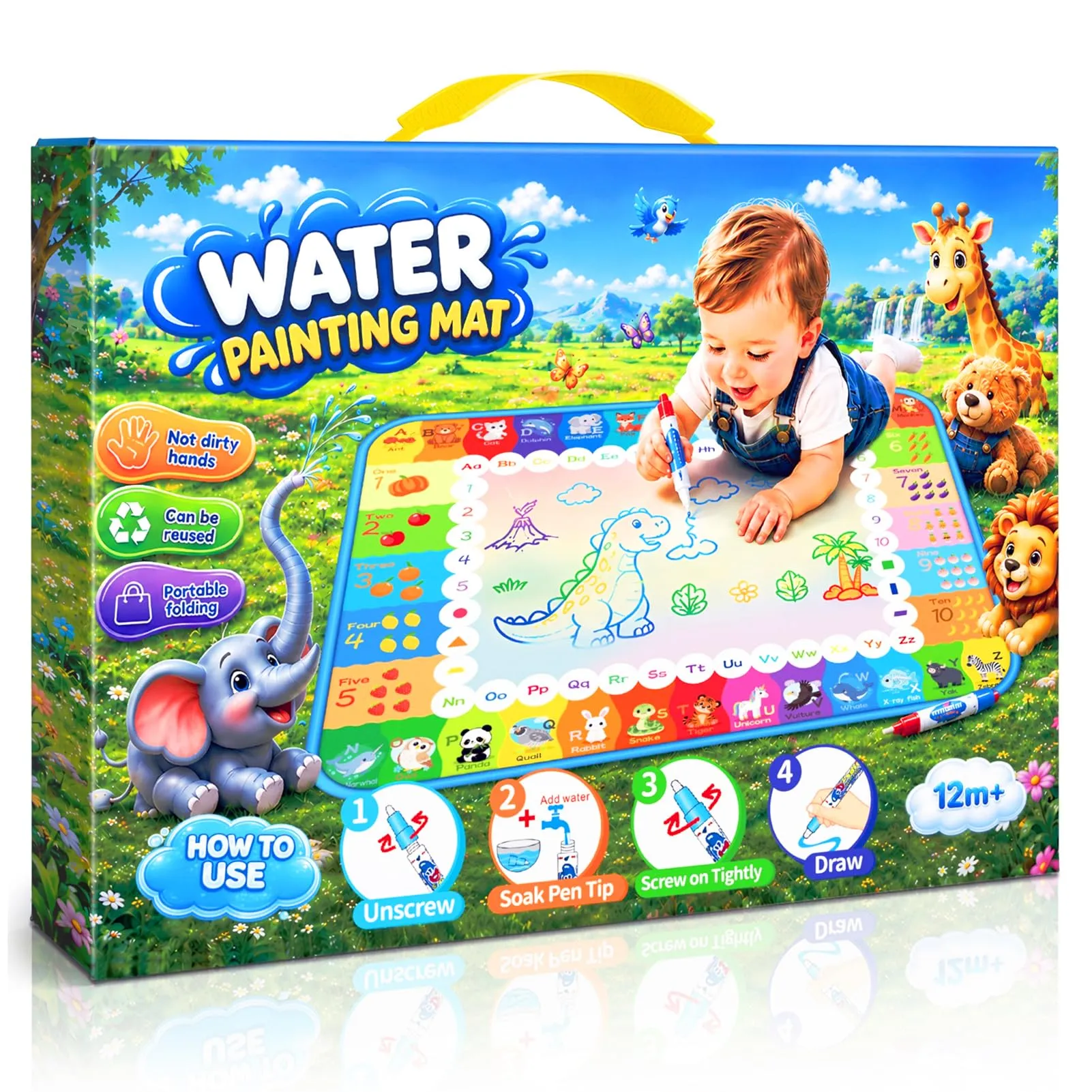 Magico Tappeto Acqua Gioco Bambini Giochi Bambini 2 Anni Regalo Bambino 1-2 - immagine 1