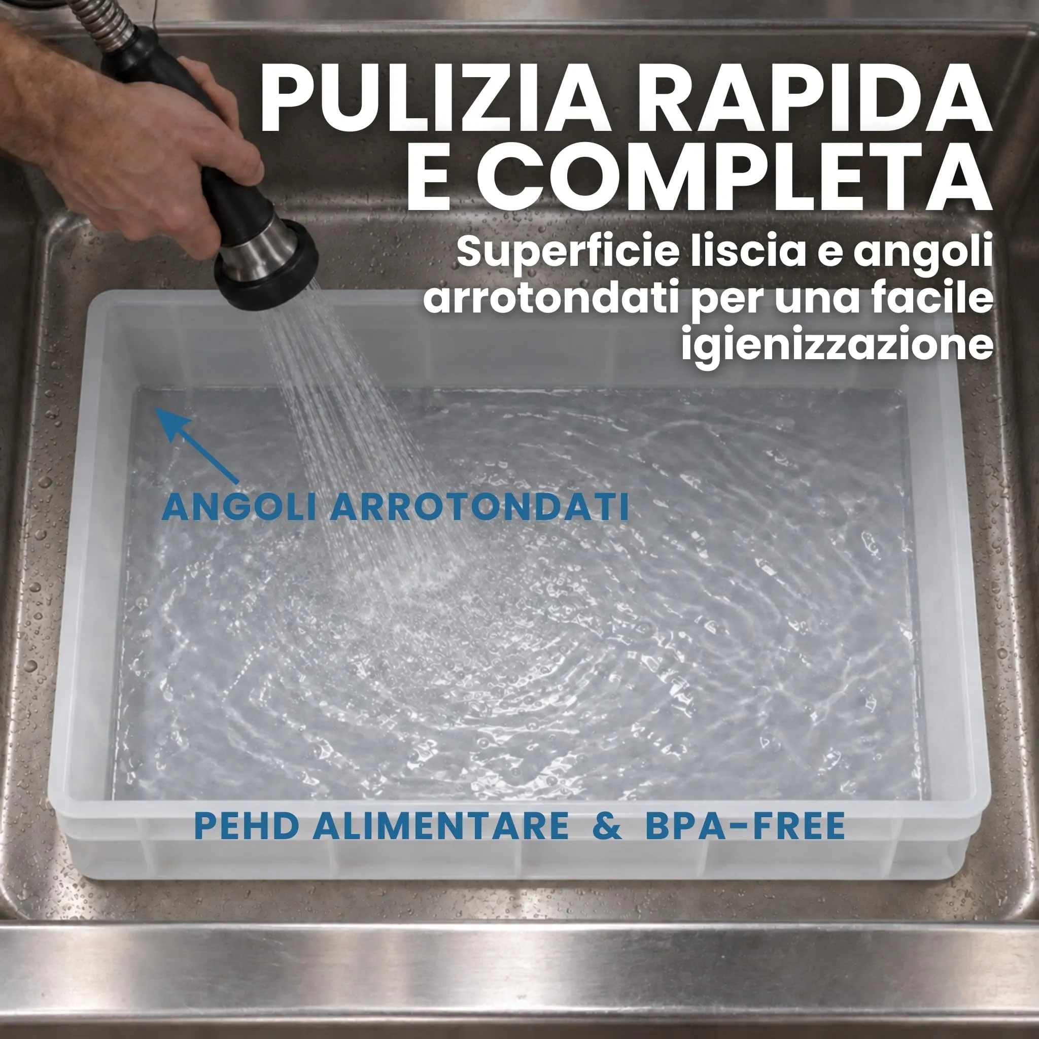 Cassette Lievitazione Pizza 60x40x10 HORECA, 3 Box + 1 Coperchio - immagine 7