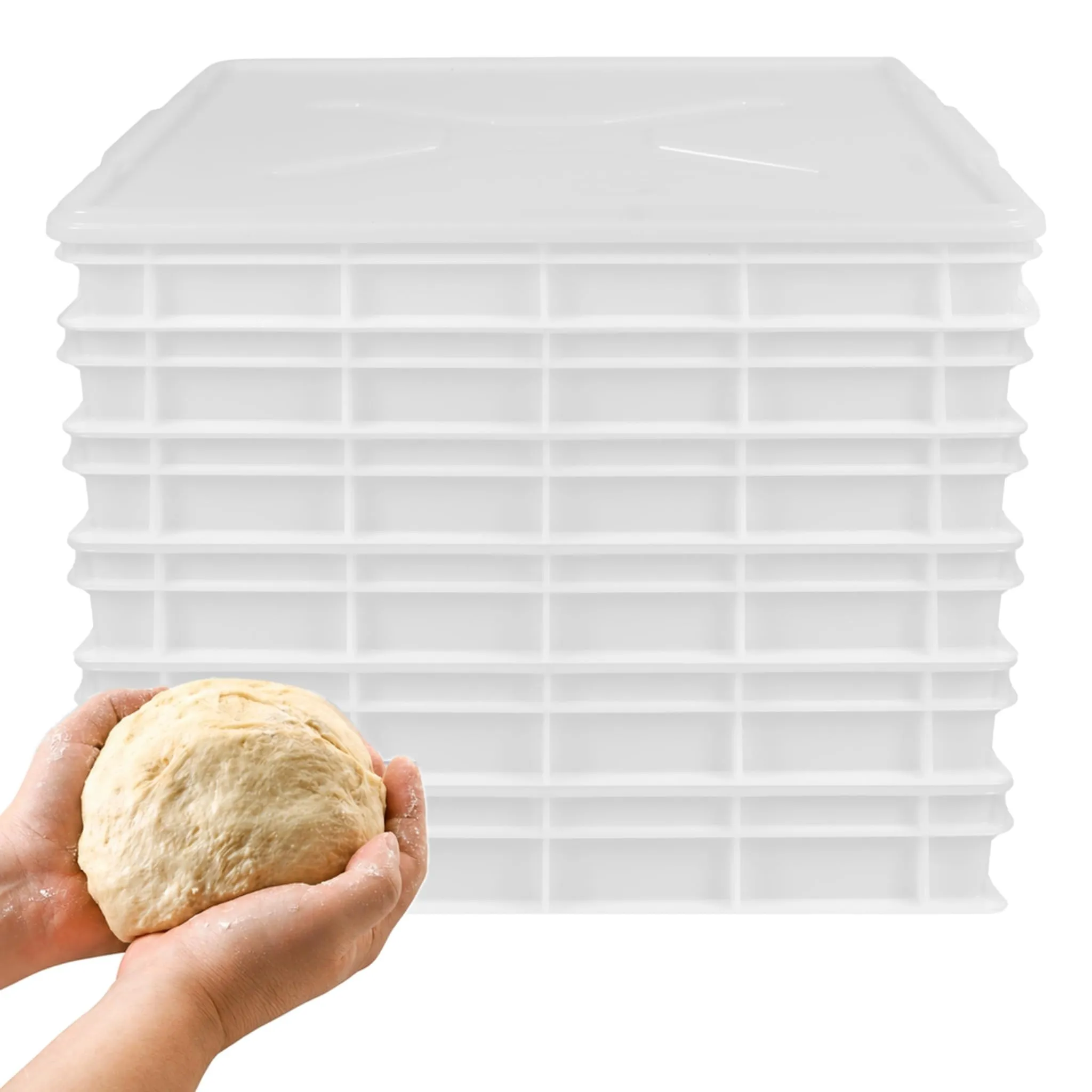Cassette Lievitazione Pizza 60x40x10 HORECA, 6 Box + 1 Coperchio - immagine 1