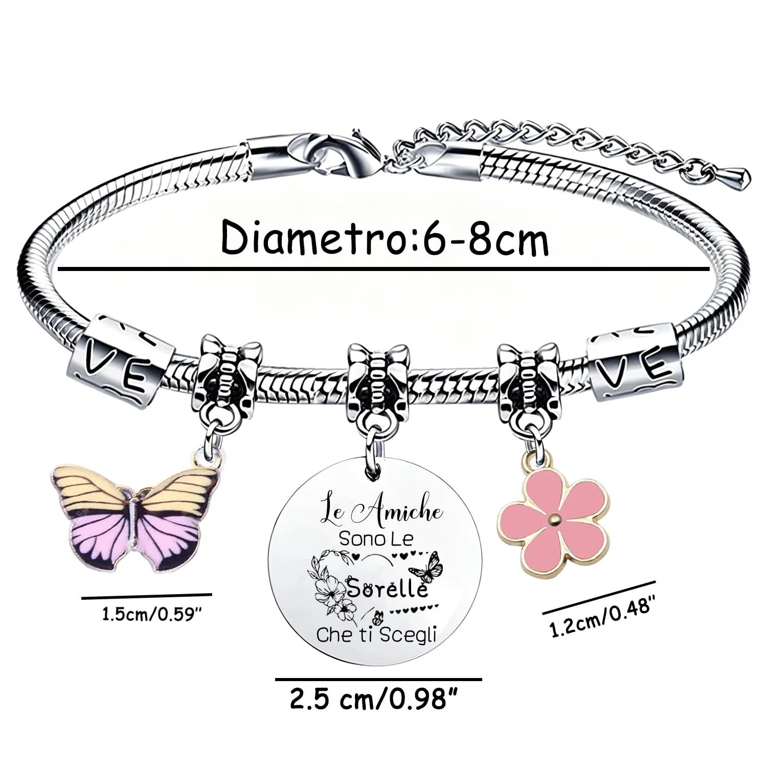 GUOYU Bracciale Amicizia Regali Per Ragazze Bracciali Per Migliore Amica Regalo di Laurea Regalis Natale Migliori Amiche Regali per la Moglie Fidanzata Sorella Compagno Classe Natale (6) - immagine 6