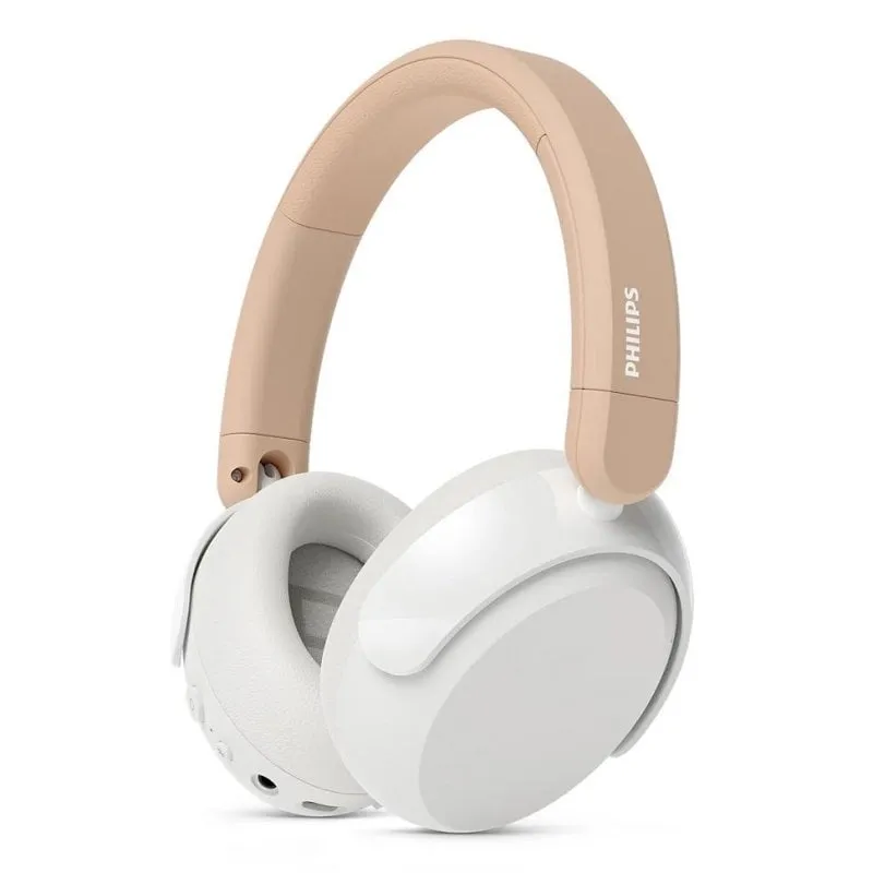 Auricolari Philips 5000 series TAK5500AL/00 wireless e cablati Bluetooth con Cancellazione Rumore, microfono integrato, uso chiamate e musica, colore ambra e bianco - immagine 1