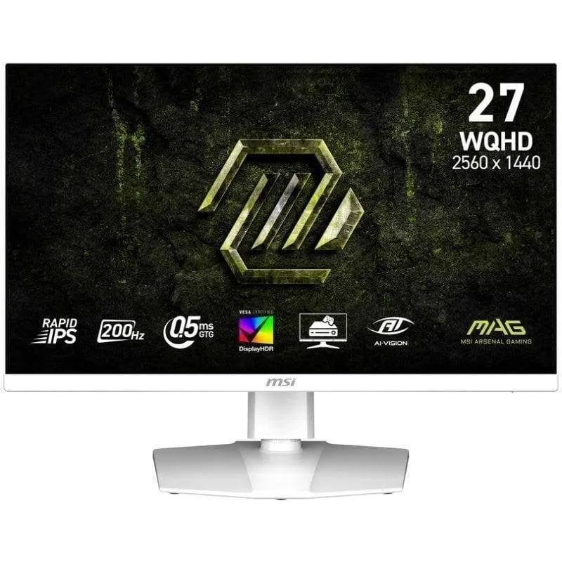 Monitor PC MSI MAG 274QRFW E20 27" QHD 200Hz Rapid IPS HDR400 0,5ms Bianco - immagine 1