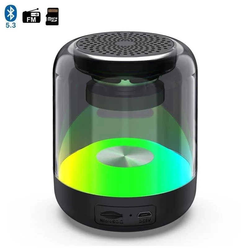 Altoparlanti Dam Electronics Wireless Bluetooth 3W trasparenti con FM e LED - immagine 1