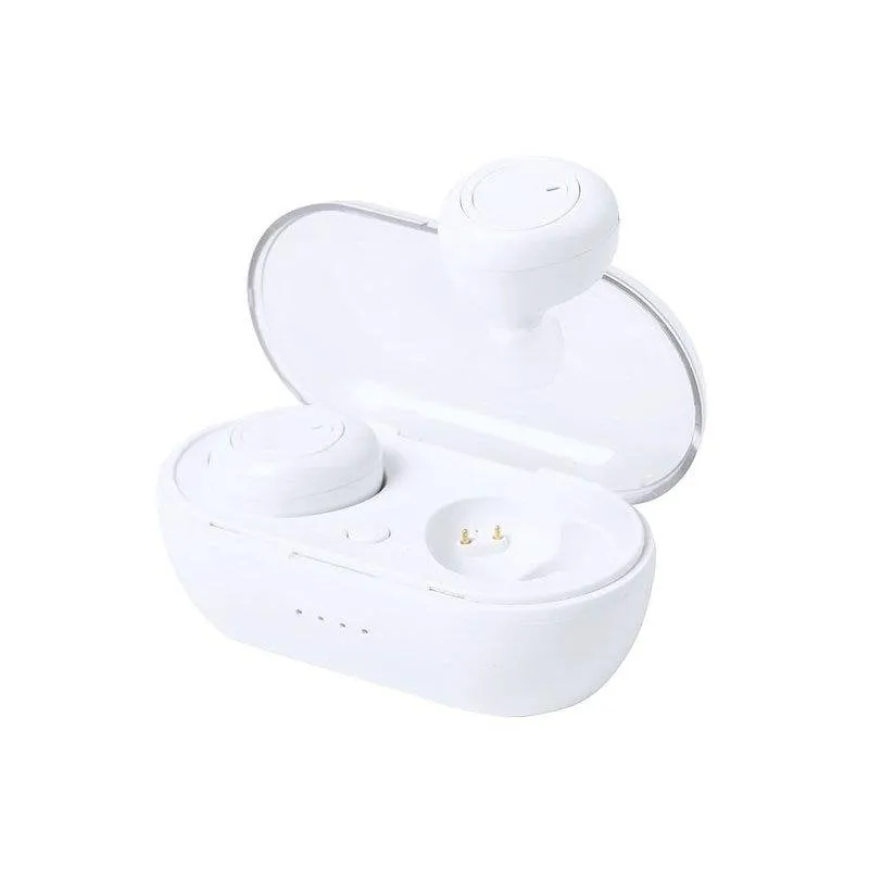 Auricolari Dam Electronics wireless Bluetooth 5.0 In-ear Base Ricarica 250 mAh Bianchi - immagine 1