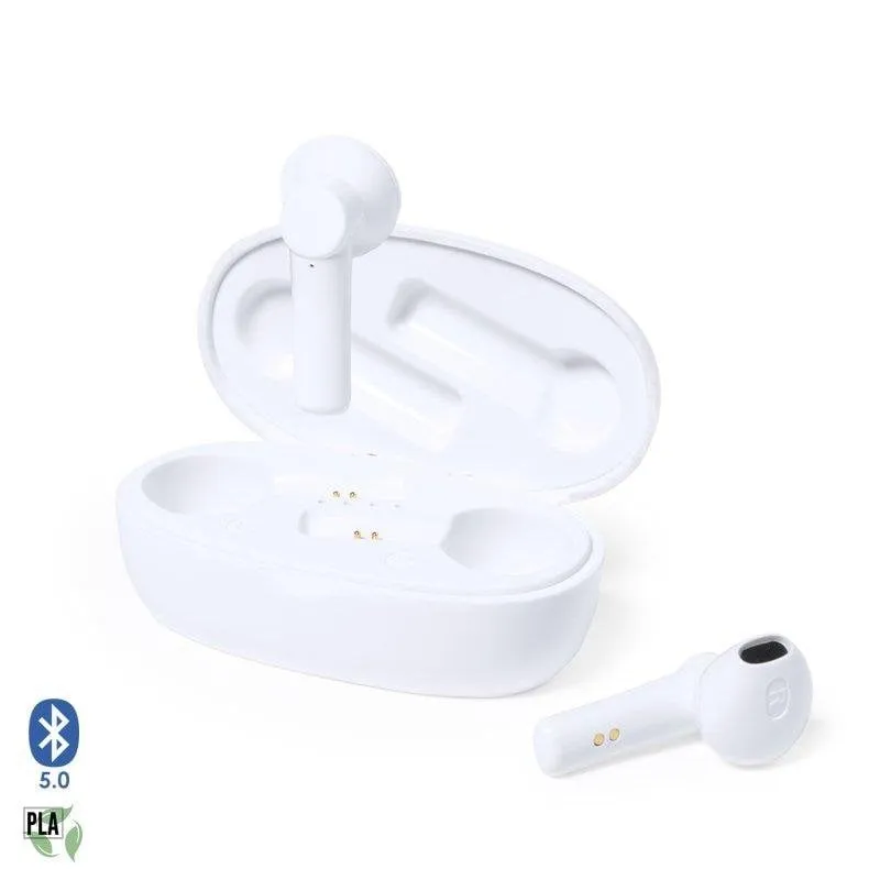Auricolari Dam Electronics Kermit True Wireless Bluetooth 5.0, base di ricarica 250 mAh, materiali sostenibili, colore naturale - immagine 1