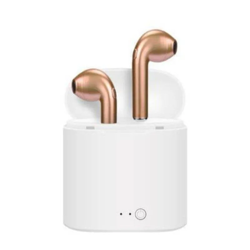 Auricolari Generica I7 wireless Bluetooth 4.2 sportivi riduzione rumore oro - immagine 1