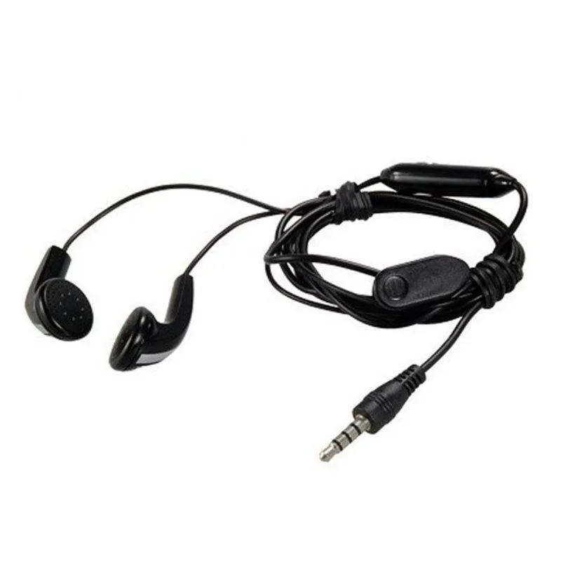 Auricolari Leagoo con cavo Jack 3.5 mm con microfono e tasto multifunzione neri - immagine 1