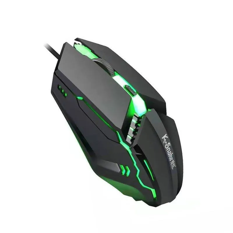 Mouse Dam Electronics M11 USB 1600DPI RGB Nero Simmetrico 4 Tasti - immagine 1