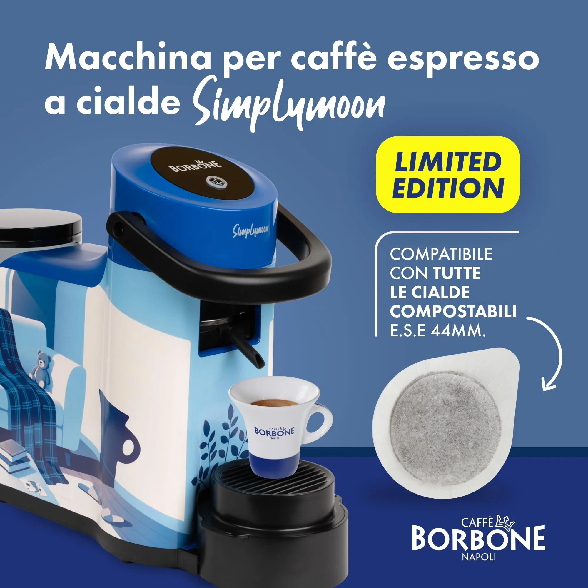 CAFFÈ BORBONE Simplymoon Macchina da Caffè a Cialde Limited Edition - immagine 3