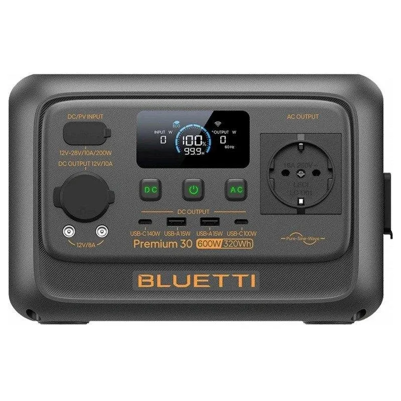 Stazione di energia BLUETTI Premium 30 V2 320Wh 1 porta AC 6 porte DC/USB Batteria LiFePO4 Schermo LCD - immagine 1