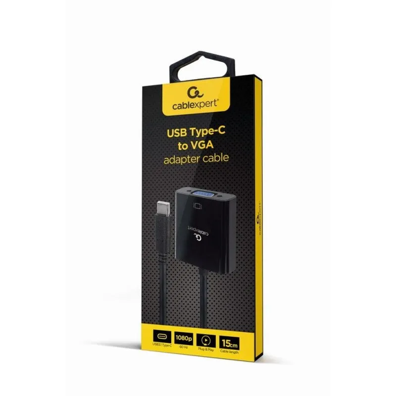 Adattatore grafico USB Type-C Gembird A-CM-VGAF-01 VGA FHD 1080p 60Hz - immagine 1