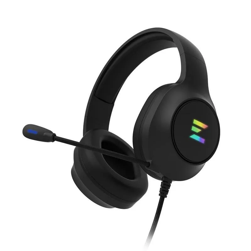Auricolari Zalman ZM-HPS310 BK con cavo USB per Gaming, microfono Boom, neri - immagine 1