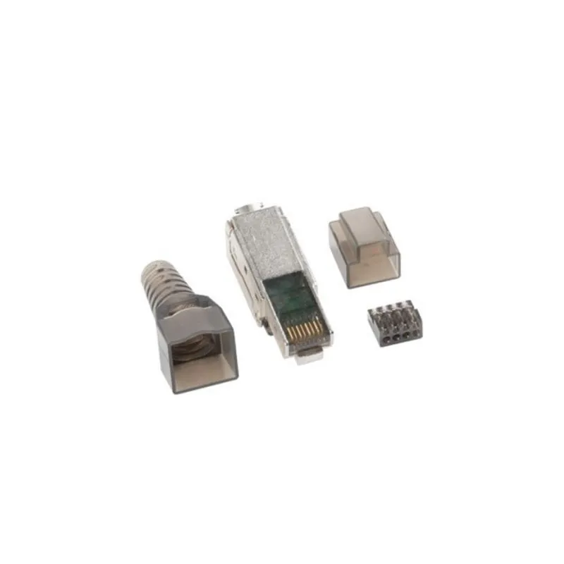 Connettore Lanberg PLSA-6000TL RJ-45 Cat6a Schermato Argento ABS Metallo - immagine 1