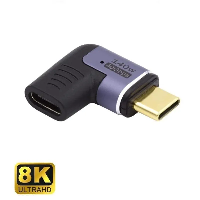 Adattatore USB-C 90° Magnetico Ewent EC1048 40Gbps 8K PD140W - immagine 1