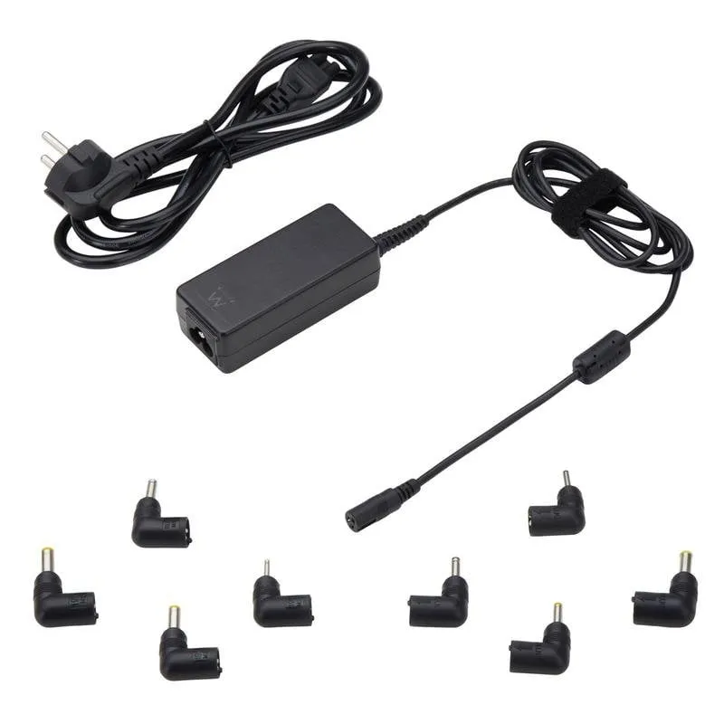 Adattatore di alimentazione Ewent EW3963 45W 8 connettori universali 1,5 m black - immagine 1