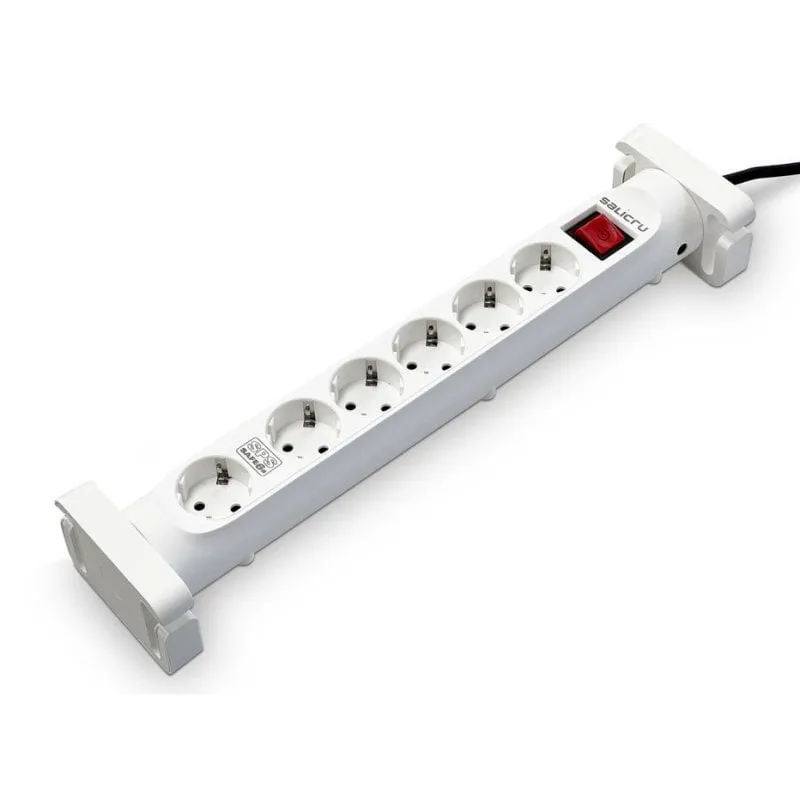 Multipresa Salicru SPS SAFE 6S 6 prese protezione riarmo muro interruttore 1,4m - immagine 1