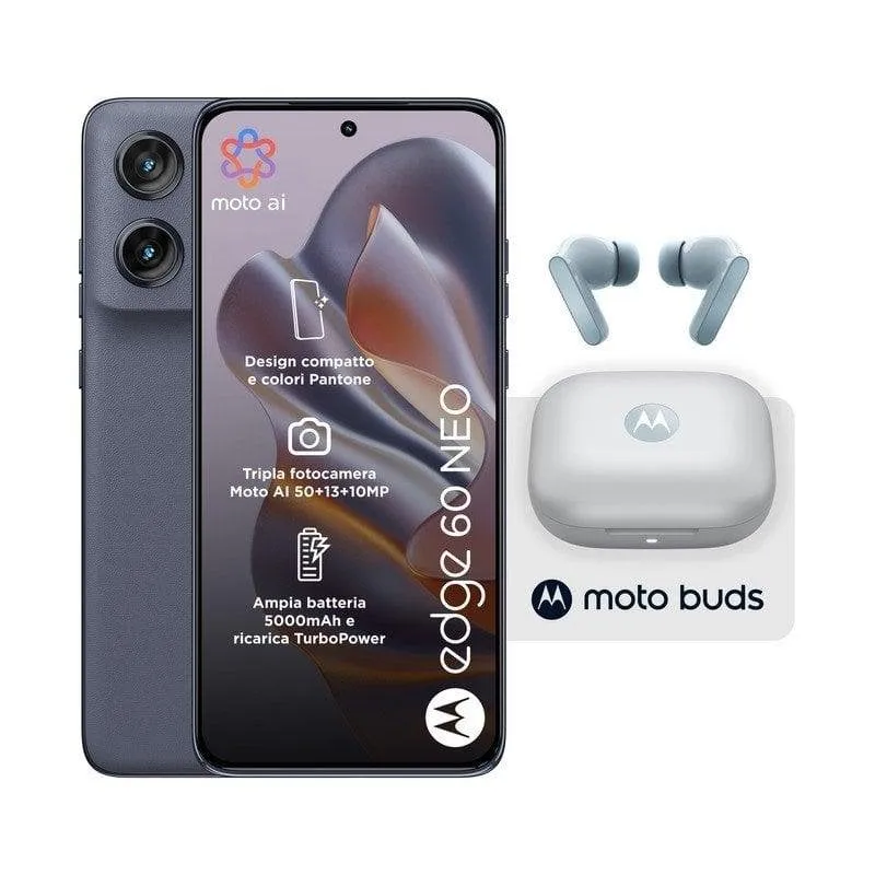 Motorola Edge 60 Neo 5G 8GB 256GB 6.36" Grigio + Moto Buds - immagine 1