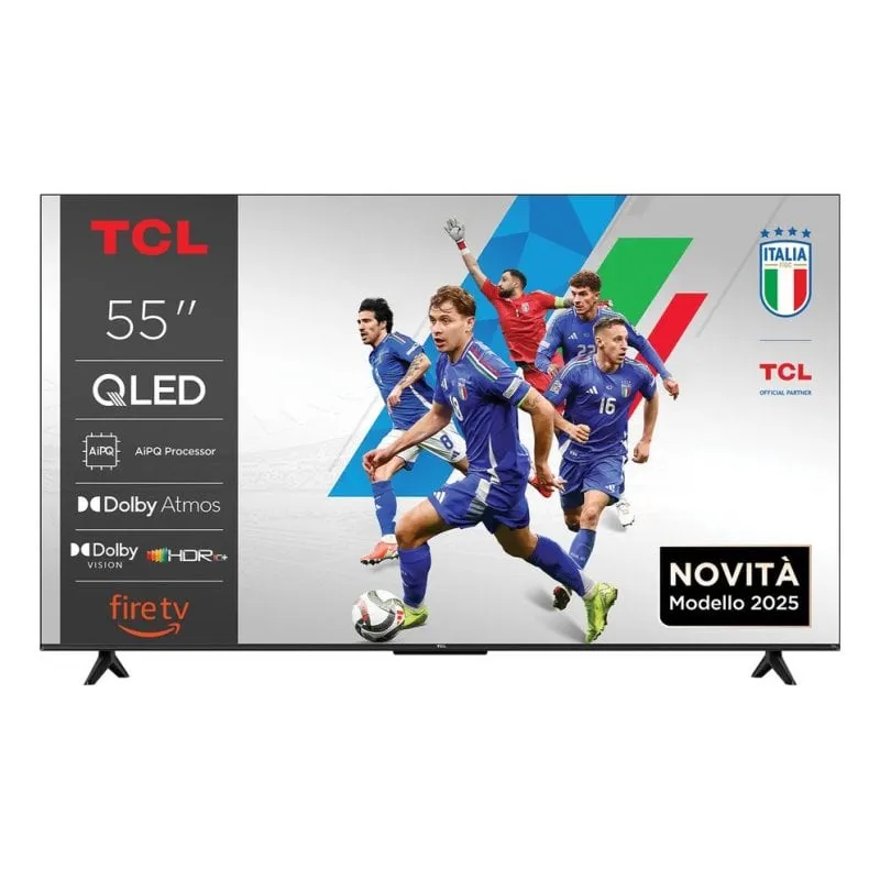 TV TCL QLED 55T6C 55" 4K Smart TV HDR Dolby Vision WiFi Metallico - immagine 1