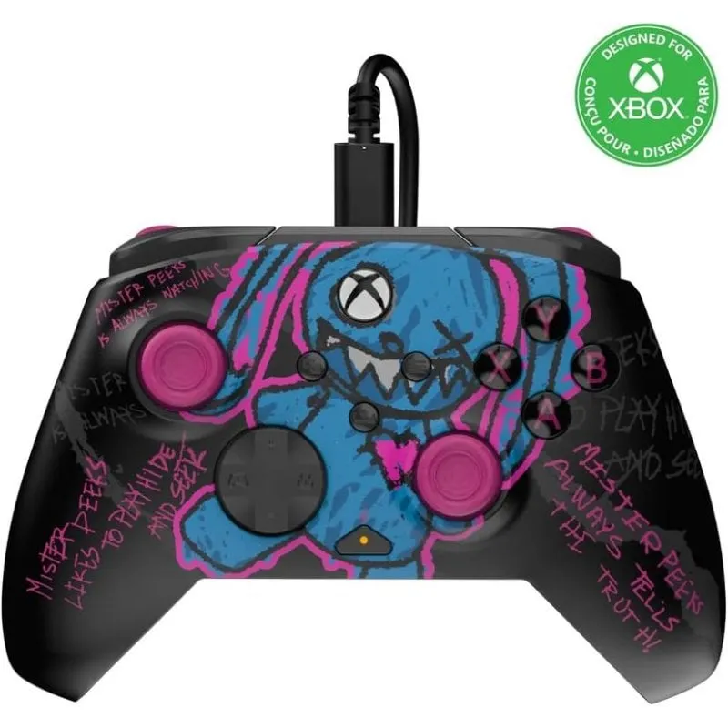 Controller PDP XBX Rematch GLOW Mister Peeks cablato licenza Xbox LED - immagine 1