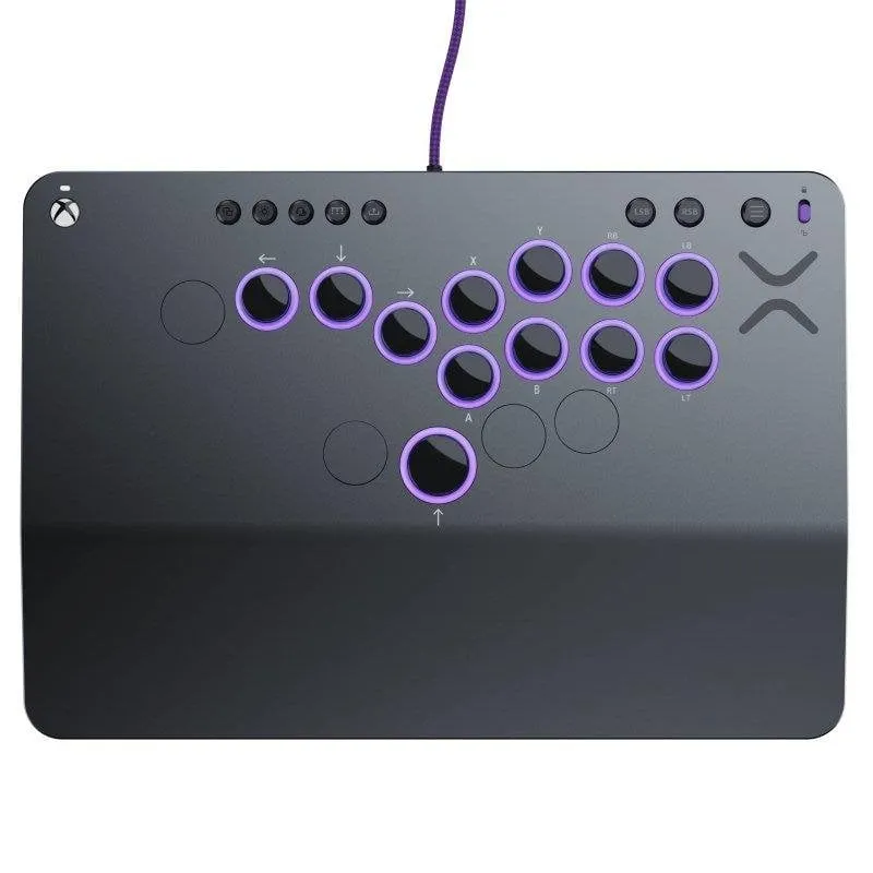 Fightstick PDP Victrix Pro KO Leverless USB Tipo C 16 tasti LED Programmabili Grigio - immagine 1
