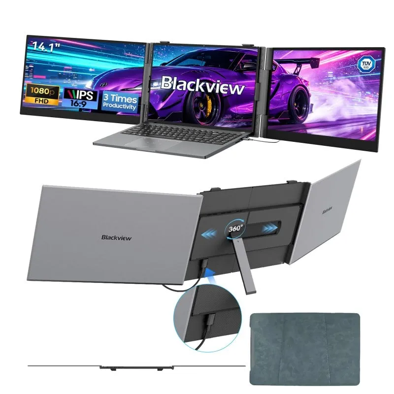 Monitor PC Blackview DCM6 14" FullHD 60Hz IPS Ultra Sottile Dual USB-C Alluminio - immagine 1