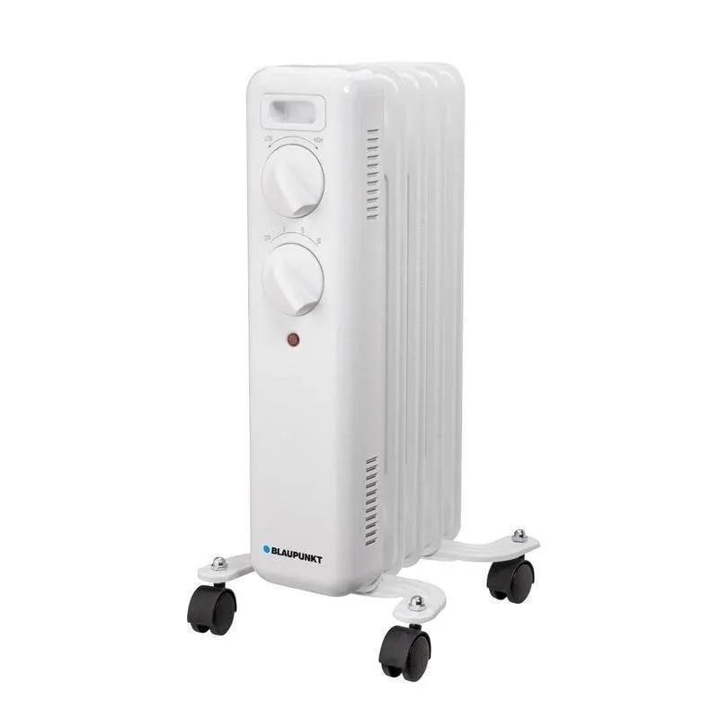 Radiatore a Olio Blaupunkt BP1015 1000W 5 Elementi Compatto con Ruote - immagine 1
