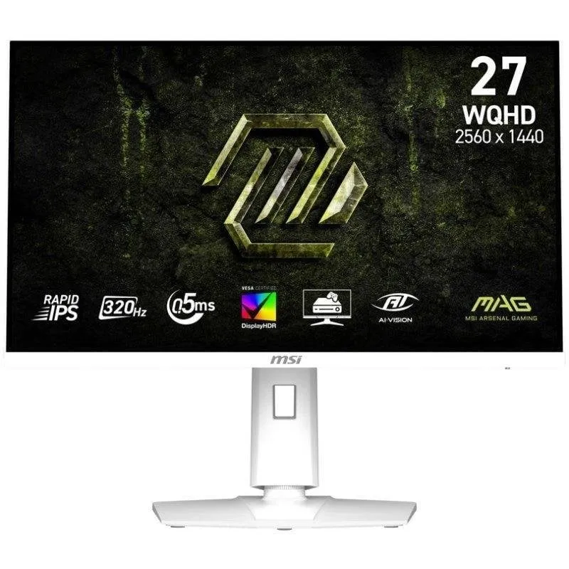 Monitor PC MSI MAG 274QRFW 27" WQHD 320Hz IPS DisplayHDR400 0,5ms Adaptive-Sync - immagine 1