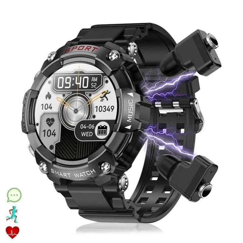Dam Electronics T96 Bluetooth 1.52" AMOLED Nero IP67 Auricolari TWS Integrati SpO2 - immagine 1