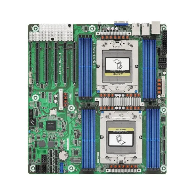 Schede Madri Asrock TURIN2D16-2T AMD SoC Socket SP5 DDR5 EEB 10G PCIe Gen5 Server - immagine 1