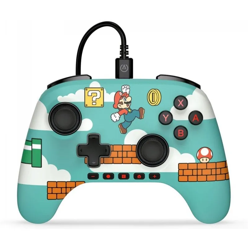 Controller cablato PowerA Advantage per Nintendo Switch 2 - Green Mario Time - immagine 1