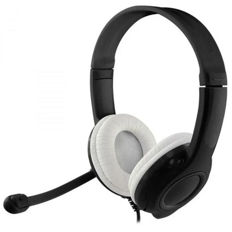Auricolari Media-Tech EPSILION USB MT3573 con filo USB per chiamate e musica, microfono boom, neri - immagine 1