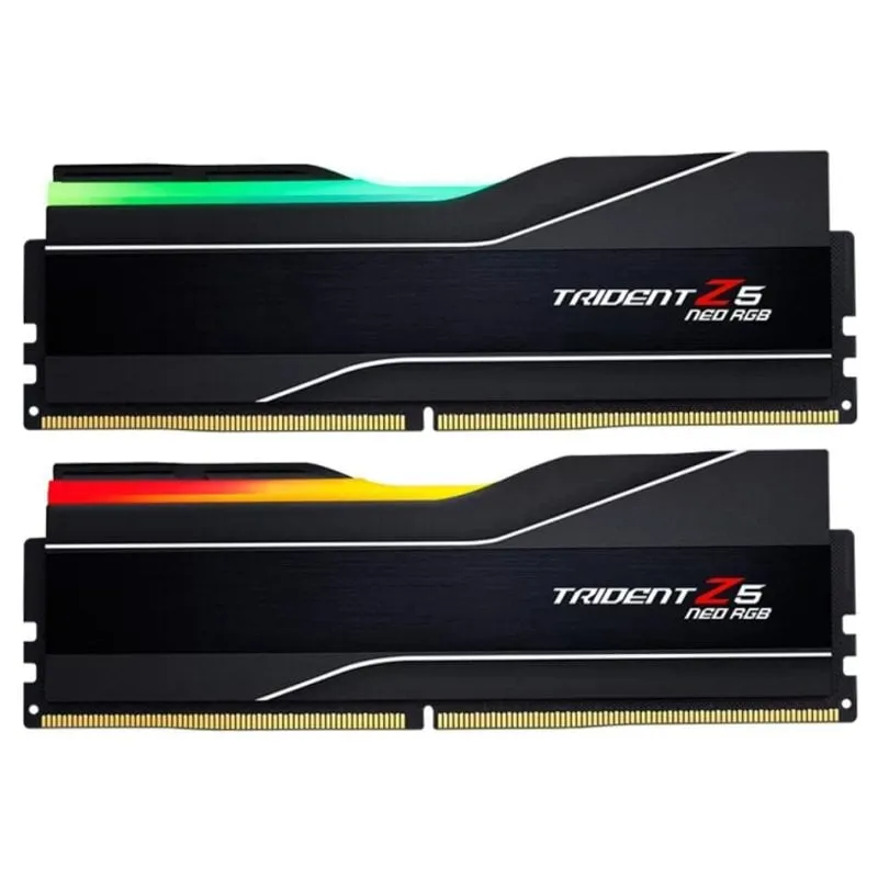 Memoria RAM G.Skill Trident Z5 Neo RGB F5-6000J3444F64GX2-TZ5NR 128GB 2x64GB DDR5 6000MHz CL34 AMD EXPO RGB Nero - immagine 1
