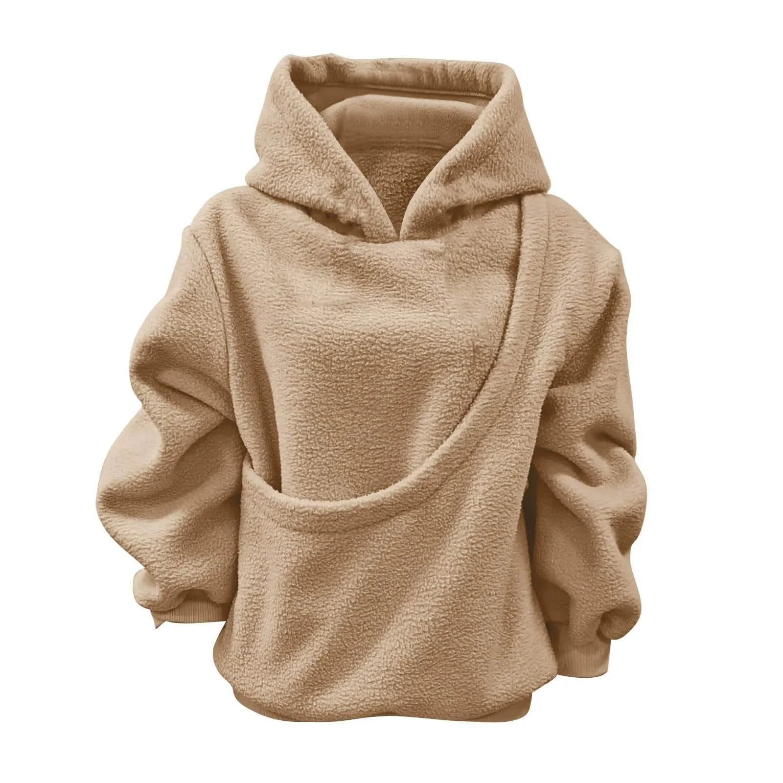 Generico Felpa con Cappuccio Uomo in Pile, Manica Lunga Tasca Interna per Gatti E Piccoli Cani, Divertente Tasche Cuccioli Gatti, Taglie Forti, a Maniche Lunghe, Amanti degli Animali Domestici - immagine 1