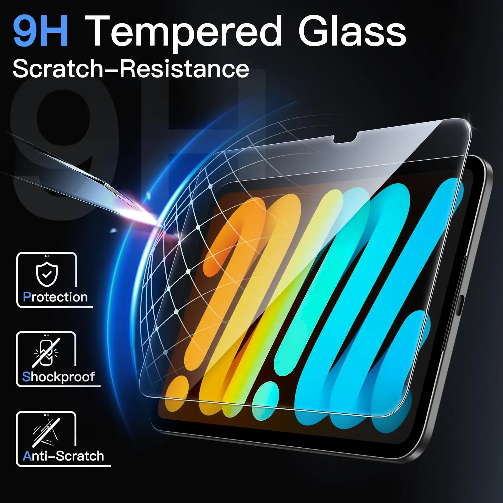 JETech Pellicola Protettiva per iPad mini (NEW) 8,7" (2026) - immagine 4