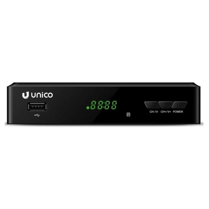 Unico 02db1553bk00 Ricevitore Digitale Terrestre DVB-T2 Full HD Nero - immagine 1