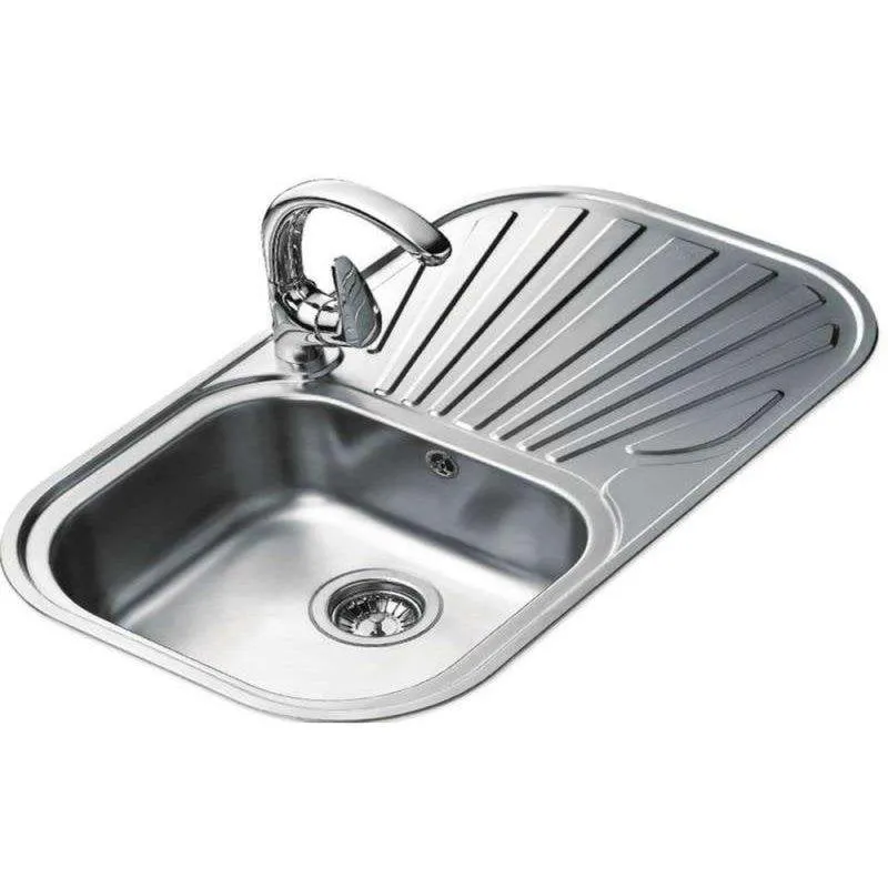 Teka Stylo 1C 1E D Fregadero da Cucina Inox 1 Vasca 1 Scolapiatti Destra 80x50 cm - immagine 1