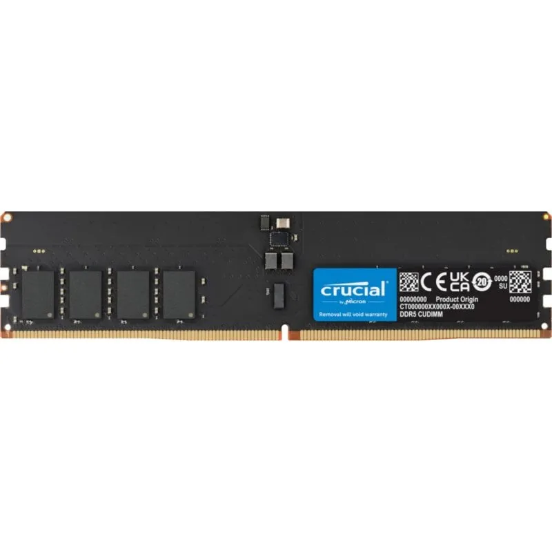 Memoria RAM Crucial CT32G64C52CU5 32GB 1x32GB DDR5 6400MHz CL52 Unbuffered On-Die ECC Nero - immagine 1