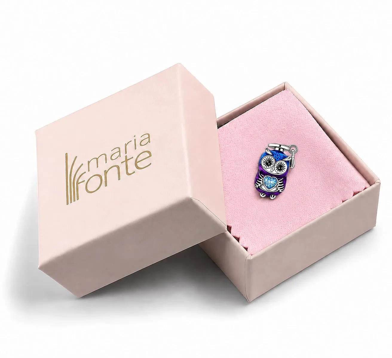 MariaFonte Charm Laurea Compatibile Tutte Marche Pendente Diploma Gufo Pergamena Cappello Libro Cuore Stella Compleanno Anniversario Ciondoli Originale Bead Argento (Gufo Laurea) - immagine 6