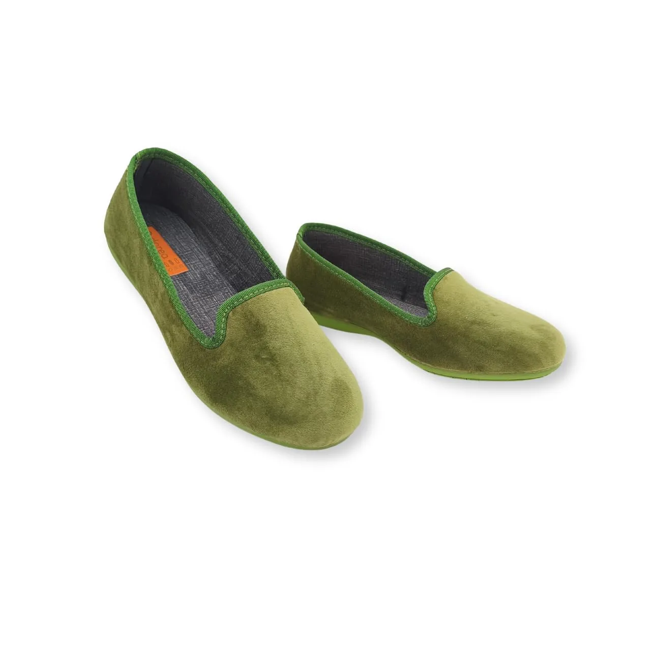 Meravigliose Pantofole Invernali Donna, Eleganti Ballerine Chiuse da Casa Invernali in Velluto Rasato (Verde Bosco, 40, Sistema Taglie Calzature EU, Adulto, Donna, Numero, Media, 40) - immagine 1