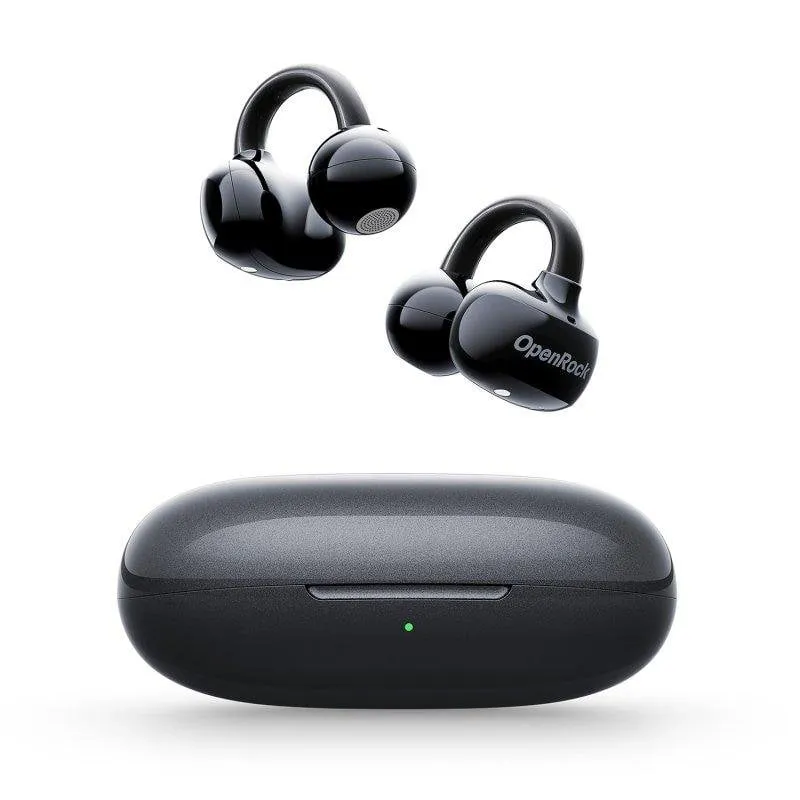 Auricolari OpenRock E wireless Bluetooth per sport, audio ottimizzato, IPX4, neri - immagine 1