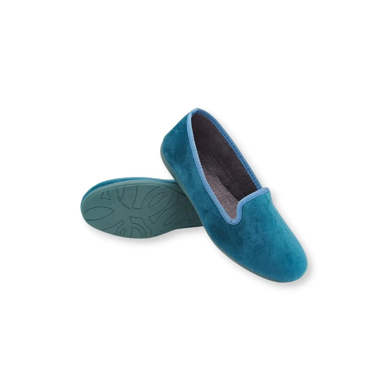 Meravigliose Pantofole Invernali Donna, Eleganti Ballerine Chiuse da Casa Invernali in Velluto Rasato (Petrolio, 39, Sistema Taglie Calzature EU, Adulto, Donna, Numero, Media, 39) - immagine 2